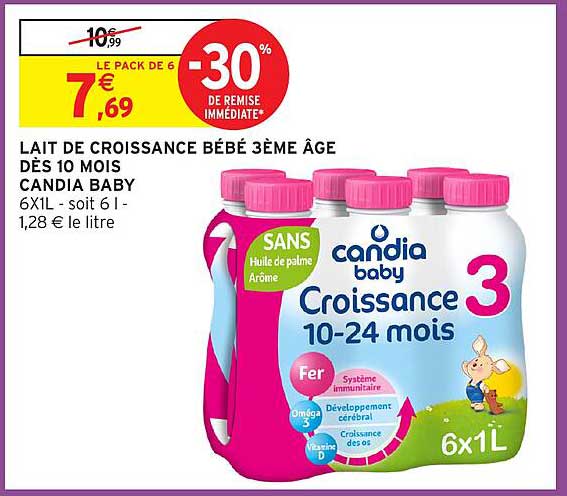 LAIT DE CROISSANCE BÉBÉ 3ÈME ÂGE DÈS 10 MOIS