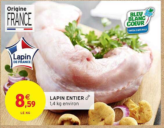 LAPIN ENTIER 1,4 kg environ