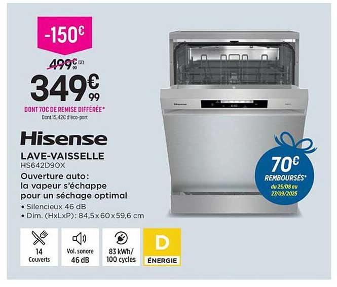 LAVE-VAISSELLE HISENSE HS642D90X