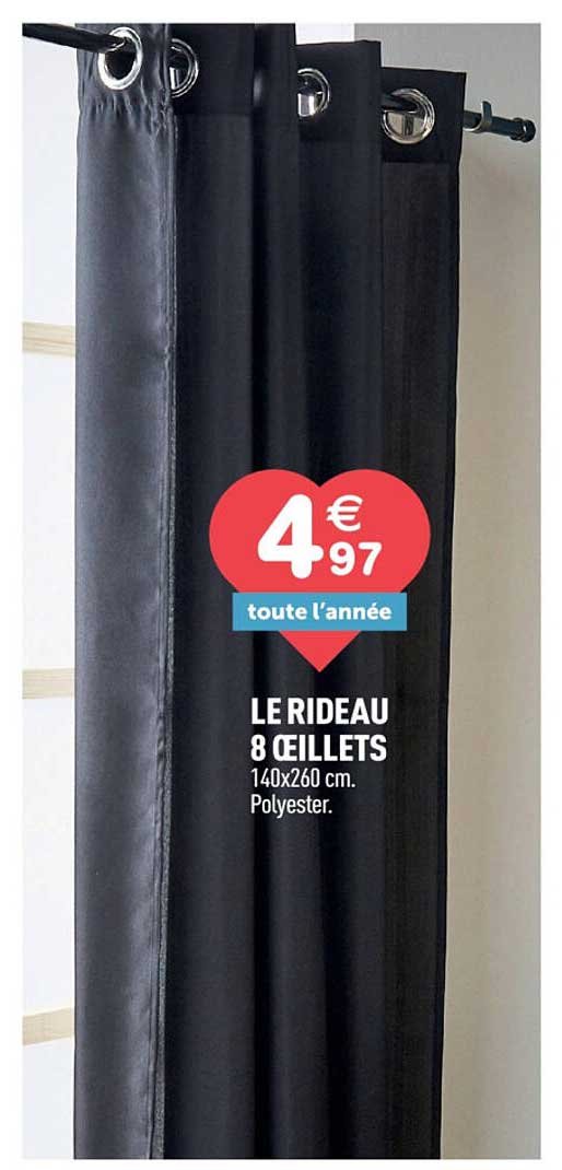 LE RIDEAU 8 ŒILLETS