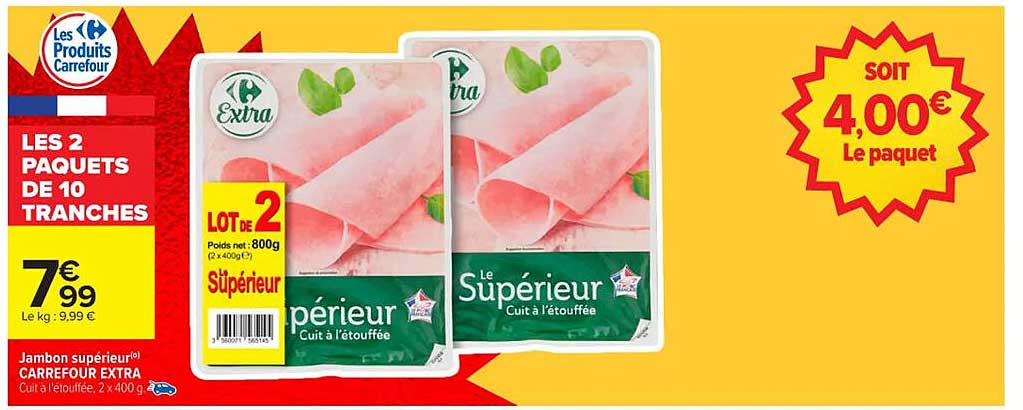 LES 2 PAQUETS DE 10 TRANCHES