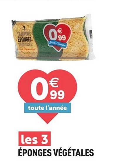les 3 ÉPONGES VÉGÉTALES