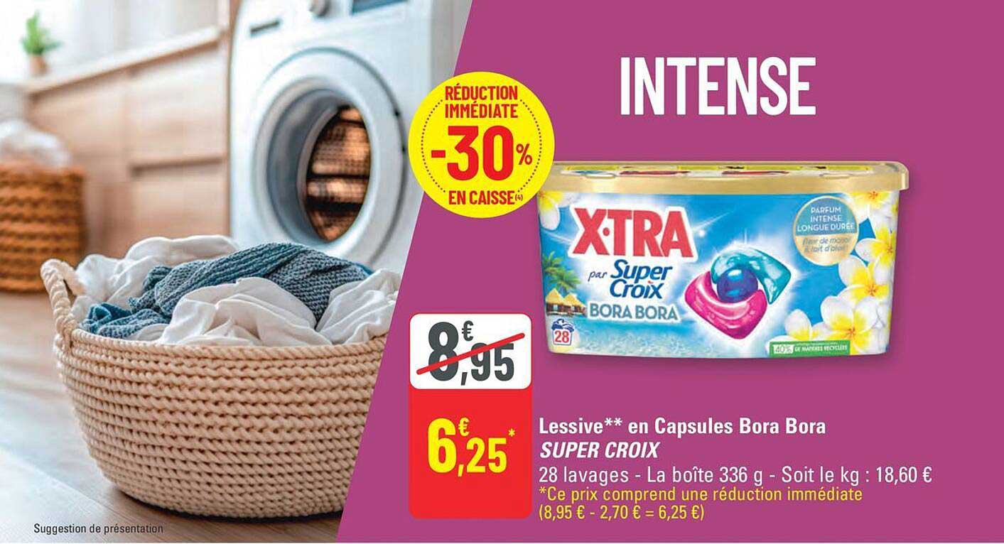 Lessive** en Capsules Bora Bora SUPER CROIX