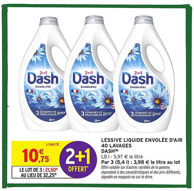 LESSIVE LIQUIDE ENVOLÉE D'AIR 40 LAVAGES