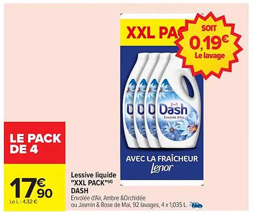 Lessive liquide "XXL PACK"(tm) DASH