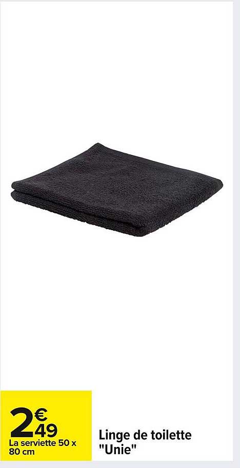 Linge de toilette "Unie"