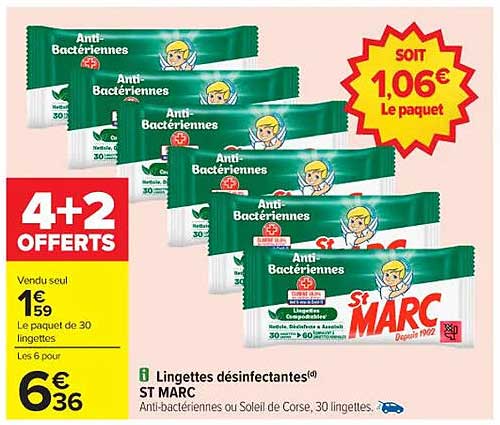 Lingettes désinfectantes ST MARC