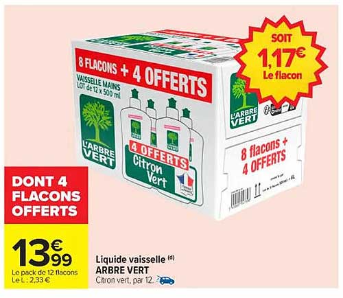 Liquide vaisselle (d) ARBRE VERT