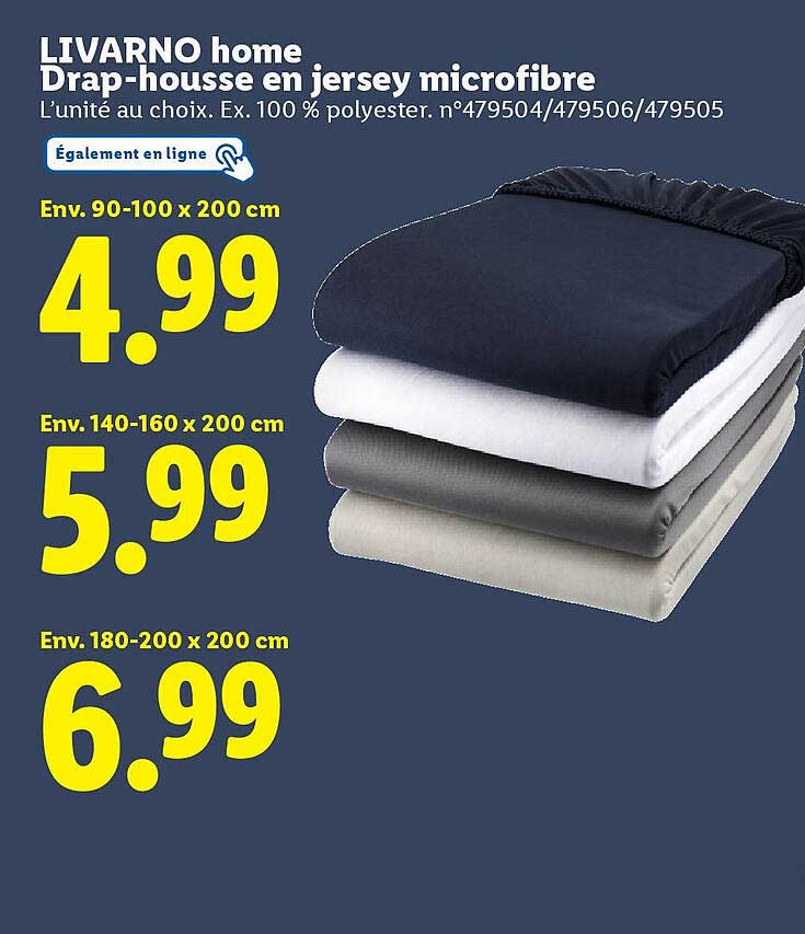 LIVARNO home Drap-housse en jersey microfibre
