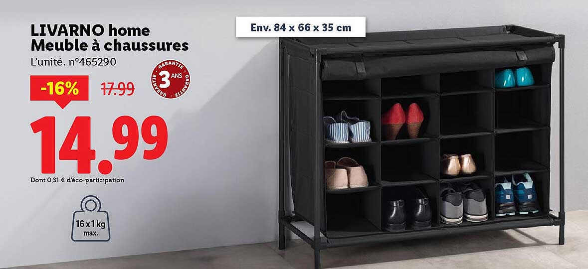 LIVARNO home Meuble à chaussures