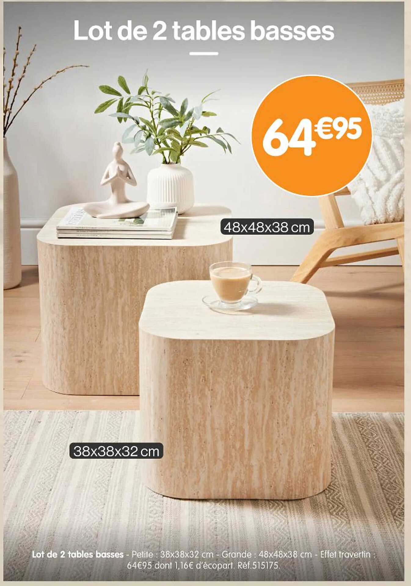 Lot de 2 tables basses