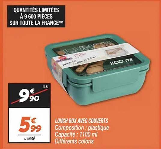 LUNCH BOX AVEC COUVERTS