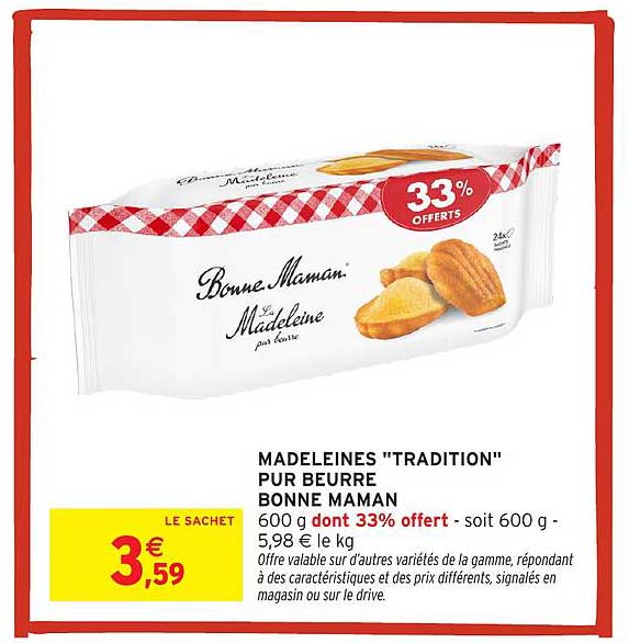 MADELEINES "TRADITION" PUR BEURRE