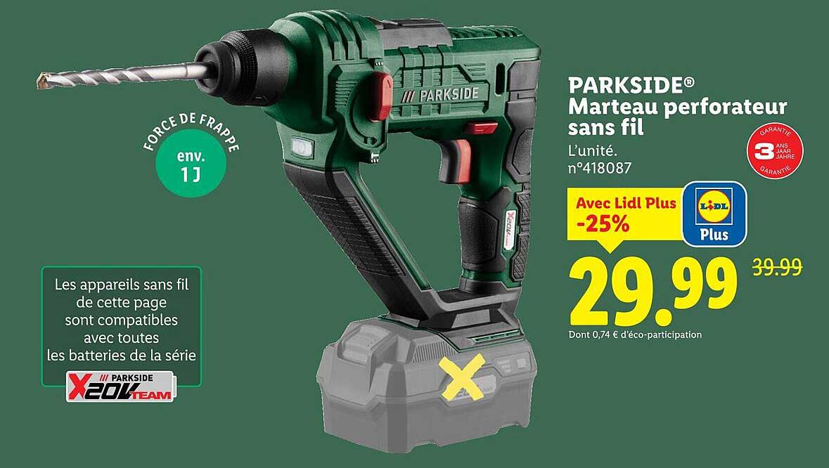 MARTEAU PERFORATEUR SANS FIL