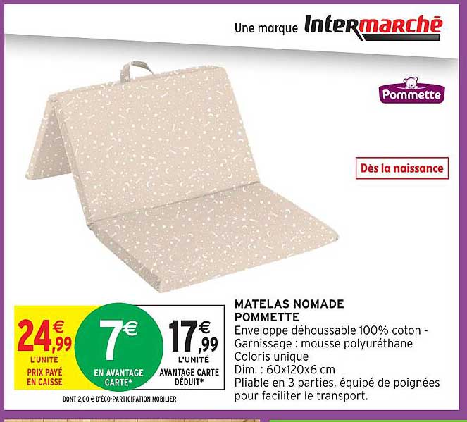 MATELAS NOMADE POMMETTE