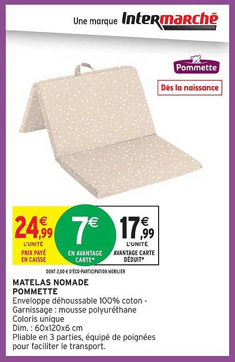 MATELAS NOMADE POMMETTE