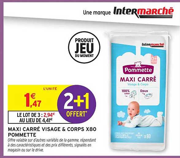 MAXI CARRÉ VISAGE & CORPS X80 POMMETTE