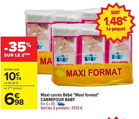 Maxi carrés Bébé "Maxi format"