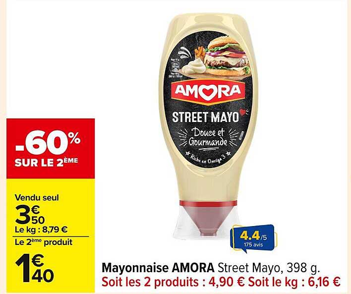 Mayonnaise AMORA Street Mayo, 398 g.
