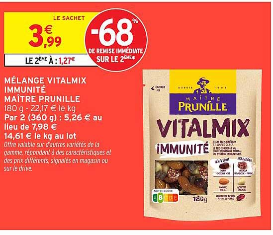 Mélange Vitalmix Immunité Maître Prunille