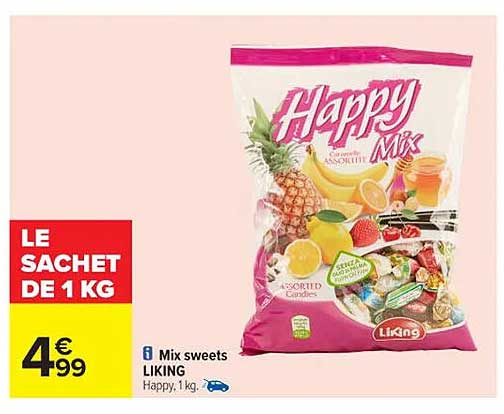 Mix sweets LIKING - Happy, 1 kg