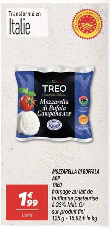MOZZARELLA DI BUFALA AOP TREO