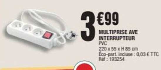 MULTIPRISE AVE INTERrupteur