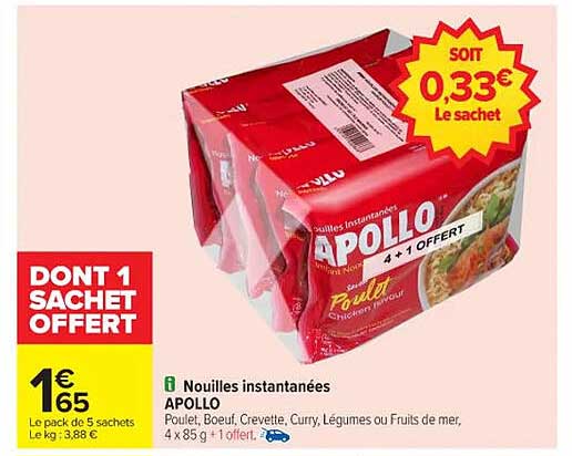 Nouilles instantanées APOLLO