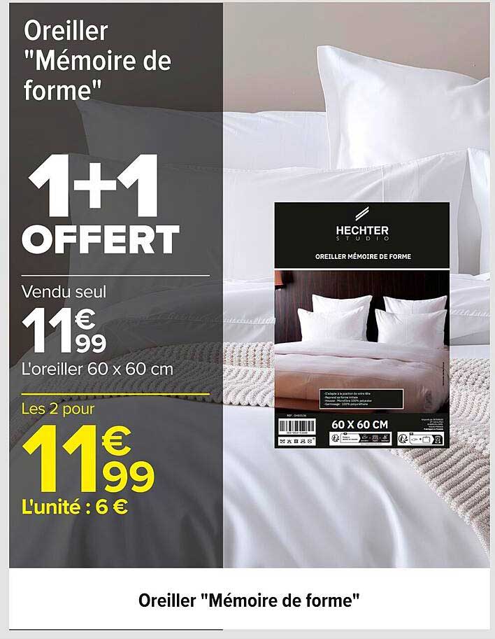 Oreiller "Mémoire de forme"