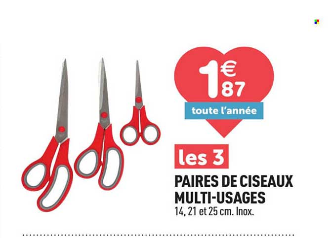 PAIRES DE CISEAUX MULTI-USAGES