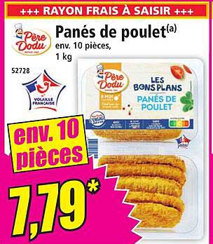 Panés de poulet