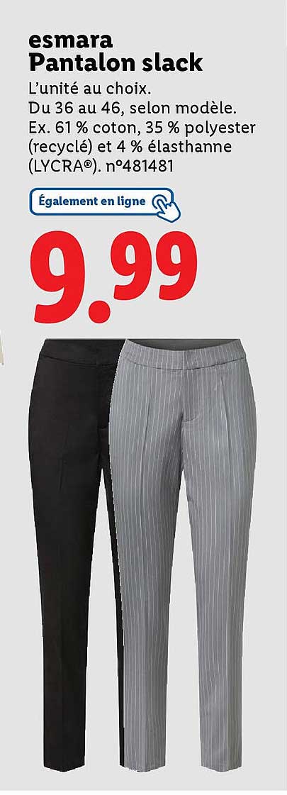 Pantalon slack esmara