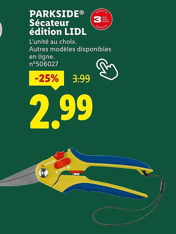PARCSIDE® Sécateur édition LIDL