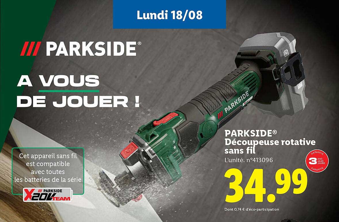 PARKSIDE® Découpeuse rotative sans fil