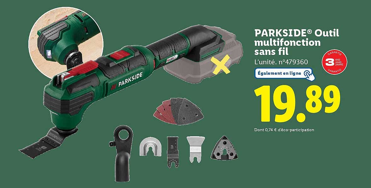 PARKSIDE® Outil multifonction sans fil