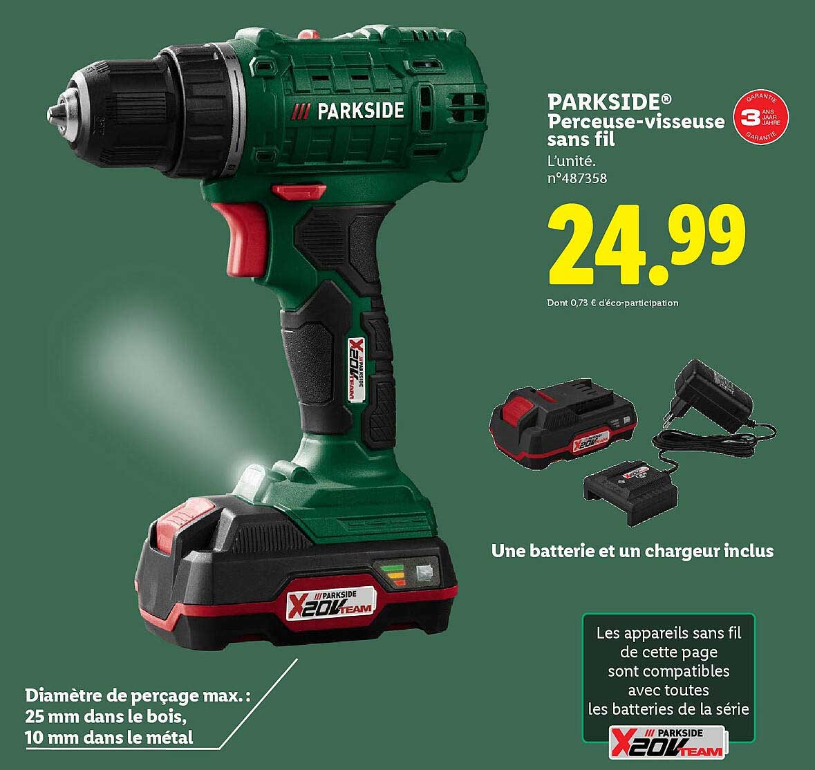 PARKSIDE® Perceuse-visseuse sans fil