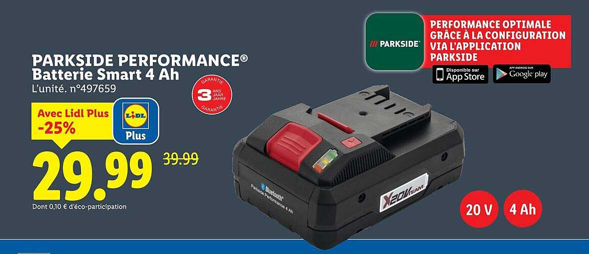 PARKSIDE PERFORMANCE® Batterie Smart 4 Ah