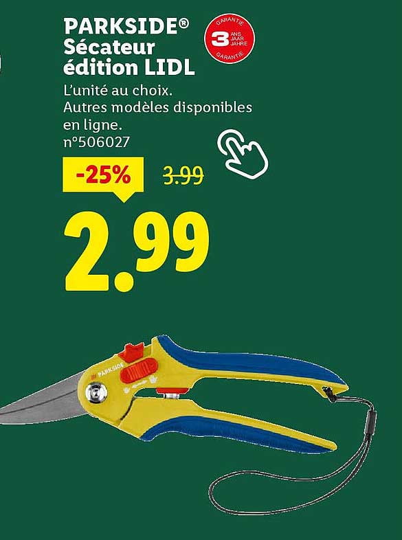 PARSKIDE® Sécateur édition LIDL