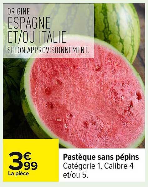 Pastèque sans pépins