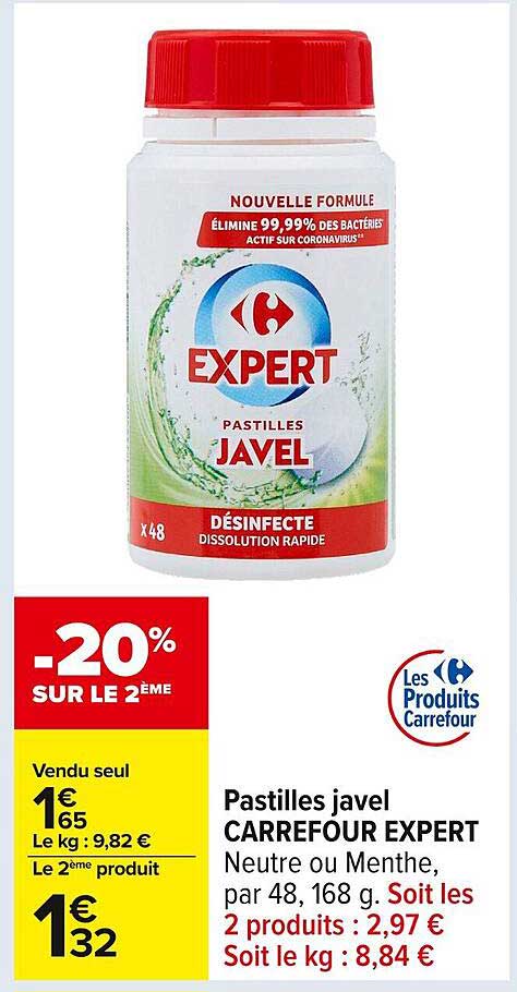 Pastilles javel CARREFOUR EXPERT