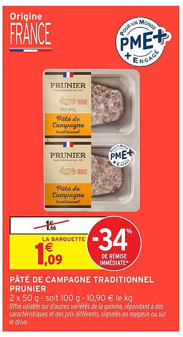Pâté de campagne traditionnel Prunier