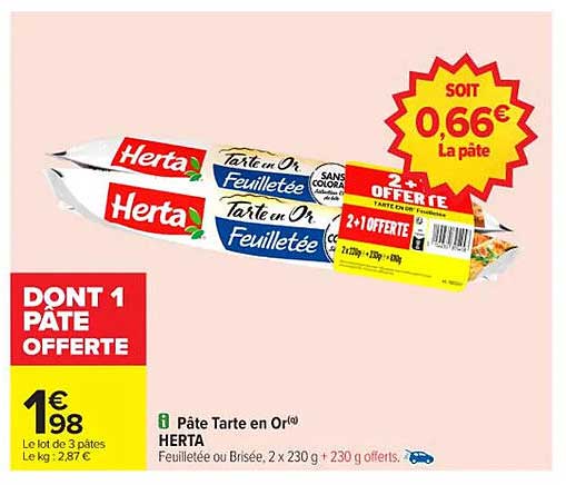 Pâte Tarte en Or® HERTA