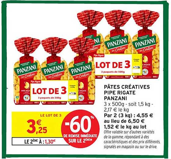PÂTES CRÉATIVES PIPE RIGATE PANZANI