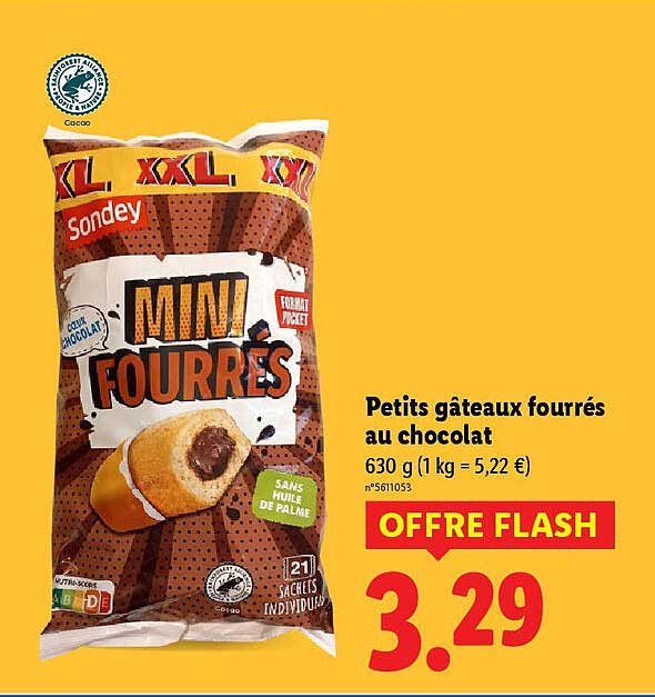 Petits gâteaux fourrés au chocolat
