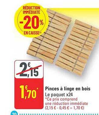 Pinces à linge en bois