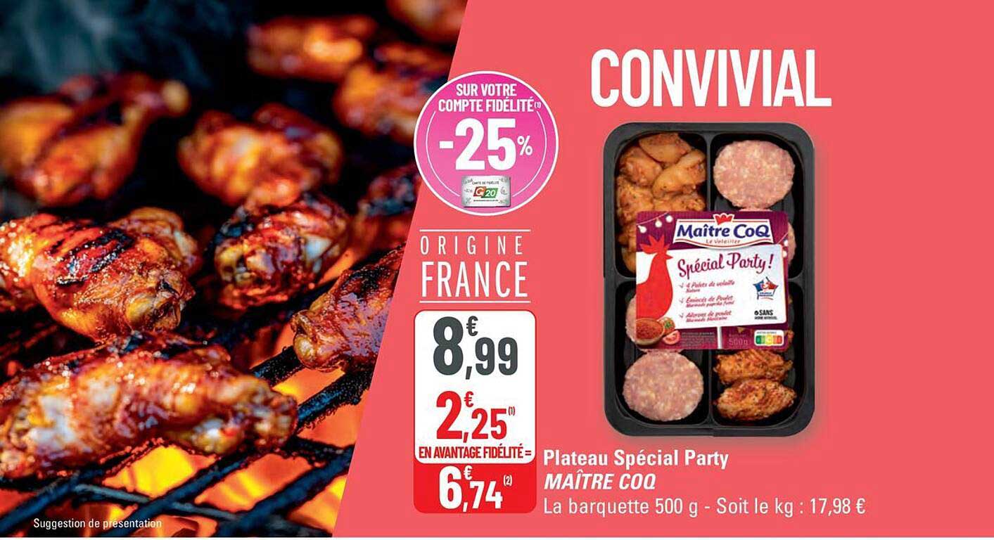Plateau Spécial Party Maître Coq