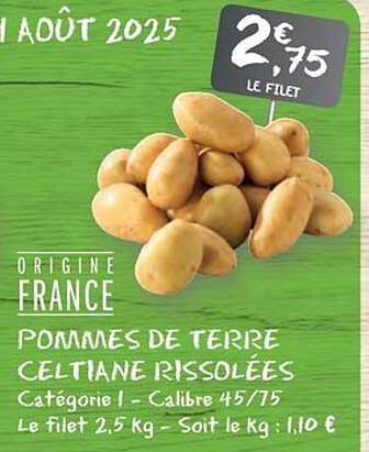 POMMES DE TERRE CELTIANE RISSOLÉES