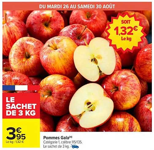 Pommes Gala - Le sachet de 3 kg