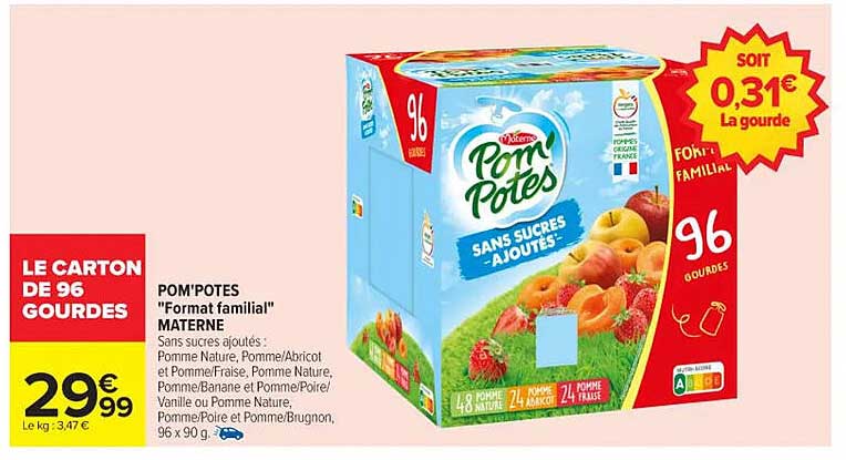 POM'POTES "Format familial" MARENT