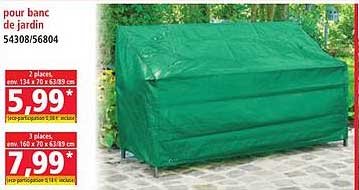pour banc de jardin
